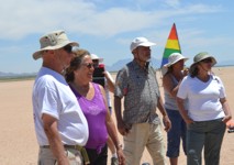 Guests at our desert wedding
